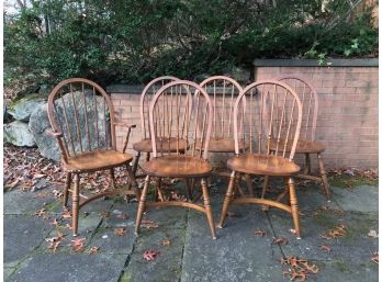 Set Of Six Pennsylvania House Windsor Style Dinigng Chairs