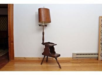 Vintage Step Table  Floor Lamp