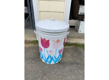 Mid Century Metal Garbage Can