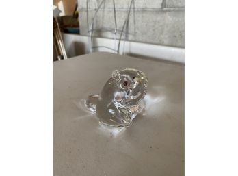 Steuben Signed Crystal Beaver Figurine