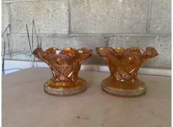 2 Carnival Glass Dishes