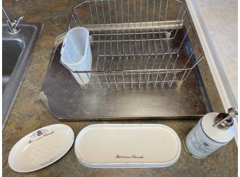 Stainless Steel Dish Drain 16x20 And Dish Rack 14x12.5