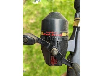South Bend Black Beauty Fishing Reel With Rod, Fishing Pole