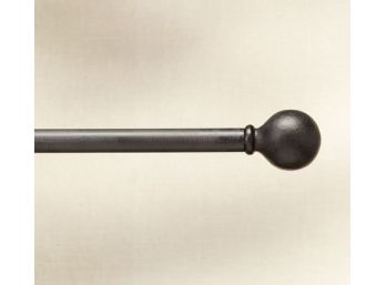 Pottery Barn Cast Iron Ball Finial Curtain Rod - NEW IN BOX (Retail $79)