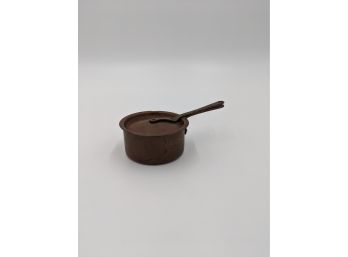 Small Miniature Metal Pot With Lid