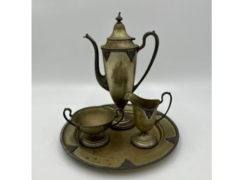 Vintage Sheffield KS Co. 4-pc Silver Plated Tea Set