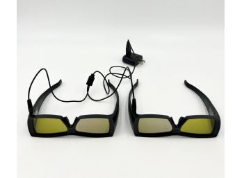 Pair Of VIZIO Full HD 3D Rechargeable Glasses (2VSG 102) - ORIGINAL RETAIL: $120