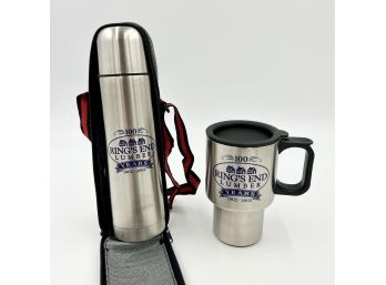 RING'S END LUMBER Centennial Travel Mug & Thermos Set - LIKE NEW