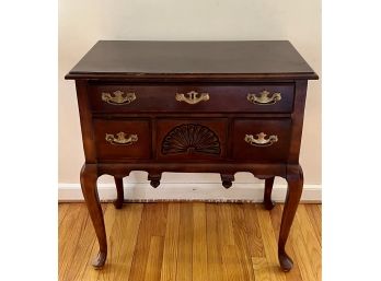 Small Vintage Mahogany Cabriole / Side Table With Three Drawers (30in Wide X 30in Tall)