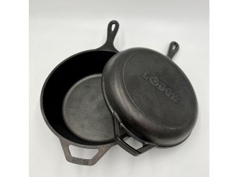 LODGE 3.2 Quart Cast Iron Combo Cooker - 10.25', Black (1 Of 2)