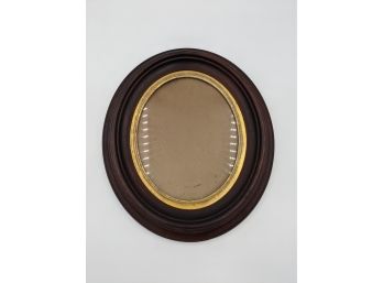 Vintage Oval Wooden Picture Frame