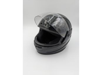 Black Motorcycle Bike Helmet With Visor