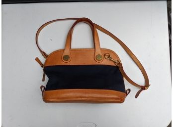 Dooney & Bourke Handbag Purse - Blue Fabric, Leather