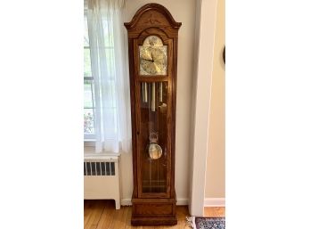 Gorgeous Vintage Ridgeway Tempus Fugit Chain-driven Grandfather Clock - 78in Tall