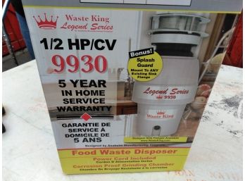 Brand New Waste King Legend Series 1/2 HP Continuous Feed Garbage Disposal