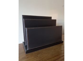 Leather Style Letter Organizer