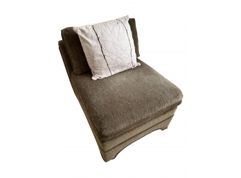 Taupe Armless Accent  Chair