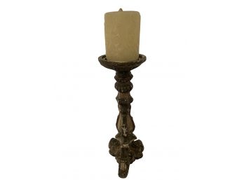 Large Wooden Candle Holder