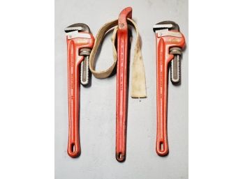 The RIDGID Heavy Duty 18' Pipe Wrenches