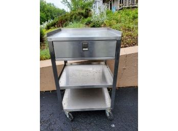 Lakeside Model 356 Stainless Steel Compact Rolling Utility Stand W/ Drawer