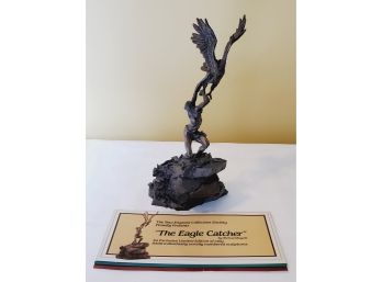 1982 The Eagle Catcher By Michael Boyett Ltd Ed New England Collector's Society Cold Cast Bronze Scuplture