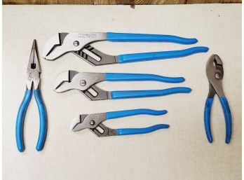 Five Assorted Channellock Pliers