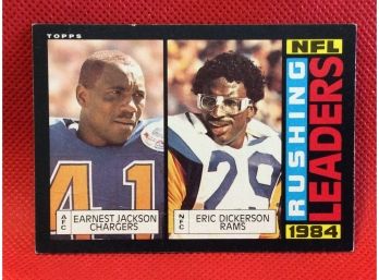1985 Topps Rushing Leaders Earnest Jackson/Eric Dickerson