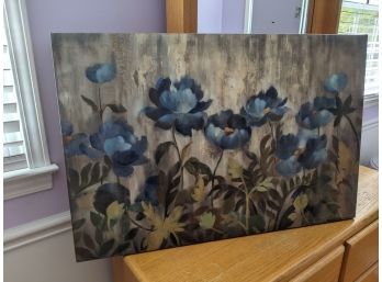 Floral Print Of Flowers On Canvas