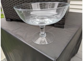 A Stemmed Dish With Etched Glass