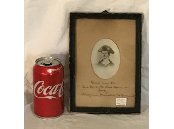 General James Cox- An Officer In The American Revolutionary War Framed Photo