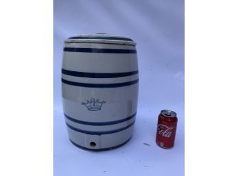 Four Gallon Yellow Ware  Pottery Water Cooler