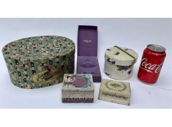 Advertising Gift Boxes - Lord & Taylor, Melba Glory Face Powder, Johnston's High Hat Easter Egg, The 'Sturdy' Bracelet