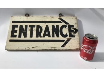 Hanging 'Entrance' Sign- Double Sided