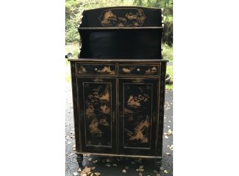 Chinoise & Gilt Decorated Two Door, Two Drawer Hutch