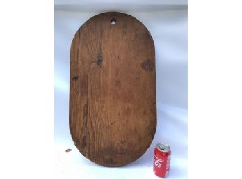Early Pine Bread Board- Made From One Piece Of Wood