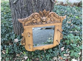 Fabulous Hand Carved Oak Mirror