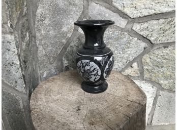 Stone Etched Vase