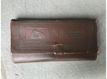 Antique House Records Folder From Walter J. Bernstein Life Insurance Leather  ~ 1936 ~