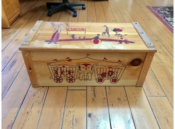 Vintage Children's Wooden Toy Box