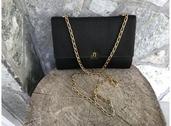 LIKE NEW Charles Jourdan Paris  Evening Bag W/ Beautiful Gold Chain
