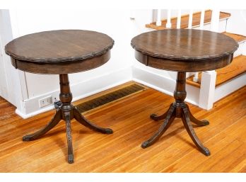 Pair Of Neoclassical Pedestal Tables