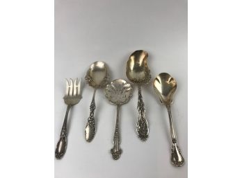 Collection Of Vintage Sterling Silver Serving Utensils