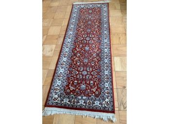 Hand Knotted Wool Oriental Rug With Floral Motif