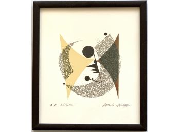 Atsuko Okamoto, 'Circle' Original Modernist Serigraph Print, Pencil Signed, Japan