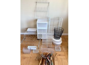 Large Lot Of Storage Containers And Closet Organizers
