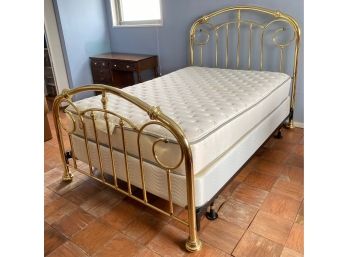 Vintage Full Sized Brass Bed With Optional Beautyrest Mattress