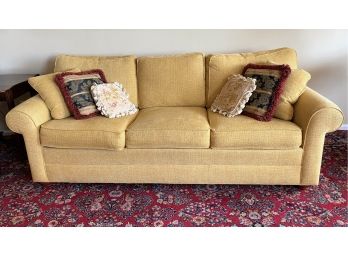 Ethan Allen Bennett Queen Sleeper Sofa With 6 Pillows & Original Receipt