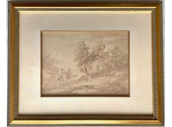 Thomas Gainsborough, 'A Woodland Valley', Vintage Framed Print