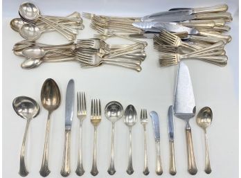 Vintage Towle Sterling Silver Chippendale Flatware Service For 12