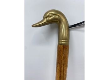Vintage Brass Shoehorn With Duck